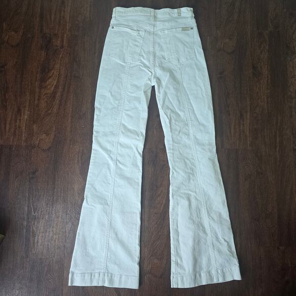 7 For All Mankind Ultra High Rise Dojo Jeans - White - Size 29 - Picture 7 of 10